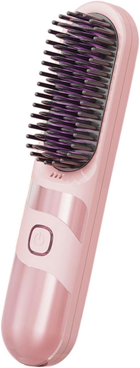 Safe Efficient Hair Straightener Brush ABS Ergonomic Design Portable for Men Women All Styles Portable Hair Straightener