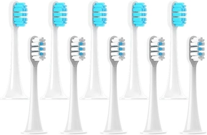 Hot Replacement Brush Heads Compatible for T300/T500/T700 for Sonic Electric Toothbrushes with Caps Sealed Package Soft(5Blue5Whit)