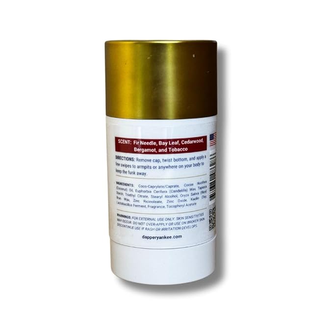 Dapper Yankee Rodeo Man Men's Deodorant - Long-Lasting Aluminum-Free Natural Deodorant for Men - Paraben-Free Baking Soda Free - Will Not Stain Clothes