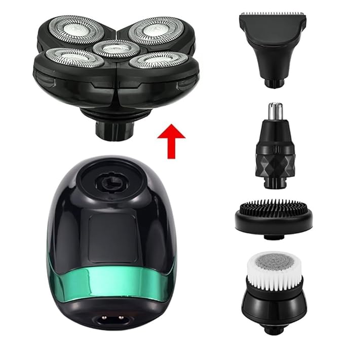 Head Shavers for Bald Men 5 in 1 Multi Grooming Kit Digital Display Electric Shaver Hair Trimmer Beard Electric Razor Wet Dry Men Facial &amp Body Shaving Machine