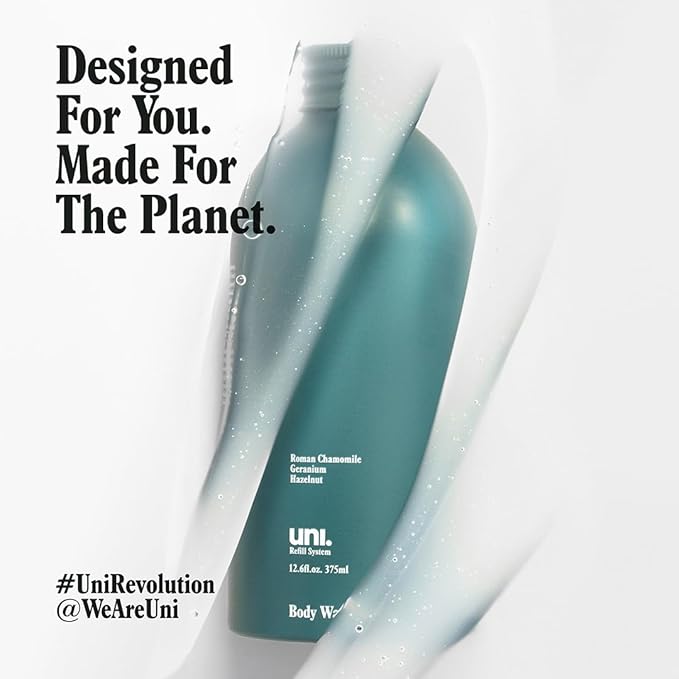 Uni Skin Shield Body Wash - Hydrating Shower Gel &amp Moisturizing Skin Cleanser - Enriched with Organic Aloe Vera Kakadu Plum &amp Australian Caviar Lime - Ocean-Safe Body Care (375 ml)