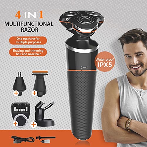 Head Shavers for Bald Men 4in1 IPX5 multifunctional wet dry electric shaver for men facial body rechargeable electric razor hair shaver beard shaving