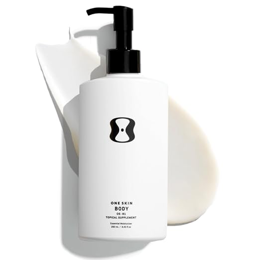 oneskin BODY OS-01 Peptide Topical Supplement &amp Skin Longevity Age Reversal Moisturizer | Safe for Sensitive Skin Fragrance-Free 250 mL / 8.45 oz
