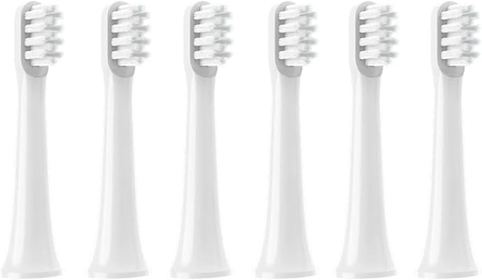 Compatible with Replacement Toothbrush Heads Compatible with Xiaomi T100 Sonic Electric Vacuum Soft Bristle(T100-6pcs)