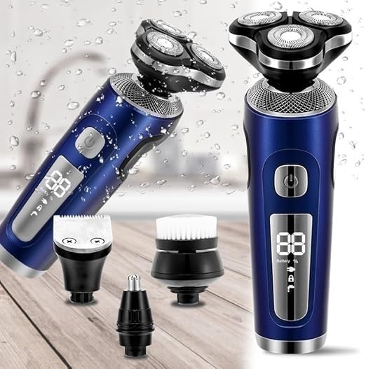 Head Shavers for Men 4 in 1 Electric Shaver 3D Floating Cutters USB Fast Charge Shaving Razor Machine for Men Blades Portable Beard Trimmer Clipper