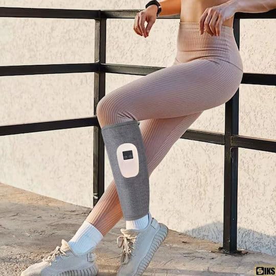 Portable Calf Massager with Adjustable Compression &amp Heat – Leg Wrap Massager for Circulation and Pain Relief – Rechargeable Adjustable Fit