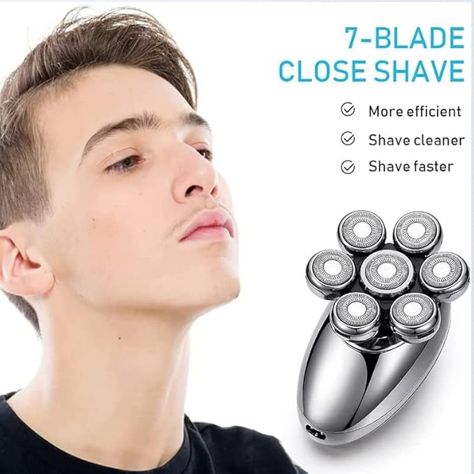 Electric Razor for Men Electric Shavers for Men 7D Floating Rotary Razor Cordless USB Rechargeable Multifunctional Grooming Kit with LED Display