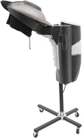 700W Professional Salon Hair Steamer Height-Adjustable Standing Dry Hair Treatment Steamer w/12 Color Light &amp Ozone40-70℃/104-158℉ Micro Mist Hair Dryer Machine for Hairdressers (Black)
