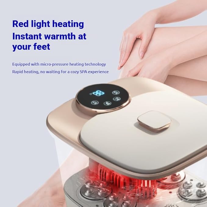 Fully Automatic Electric Household Foot Massage Heating Foot Bath Basin Multi-Functional Constant-Temperature Foot Bath a Gift for Parents