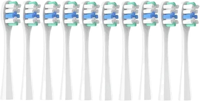 10PCS Vacuum Replacement Brush Heads Compatible for Y1S/Y4/U1/U2/U3/P1/P4 Soft Sonic Electric Toothbrush Clean Nozzles(10PrismaticWhite)