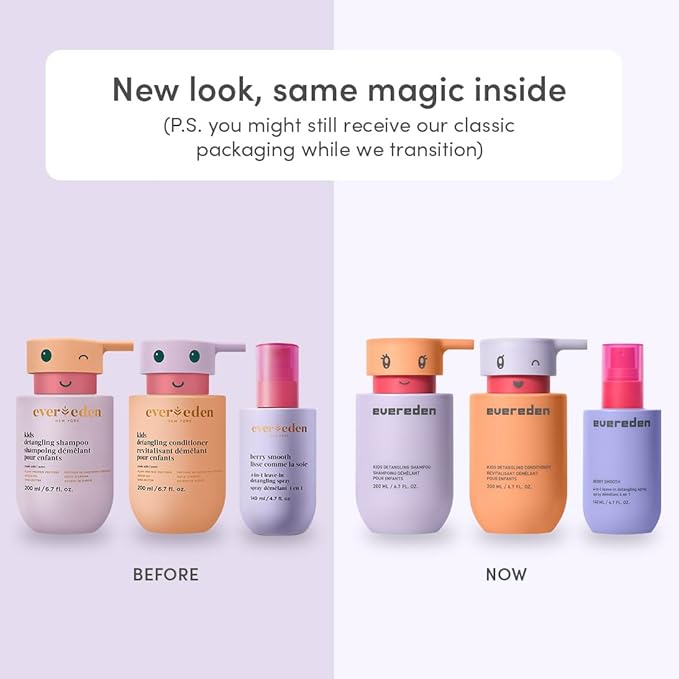 Evereden Kids Cloud Body Wash (6.7 fl. oz. Juicy Citrus) &amp Hair Care Set - Detangling Shampoo Conditioner Spray &amp Brush | Protein Peptides &amp Argan Oil - Sulfate &amp Paraben-Free | Chi