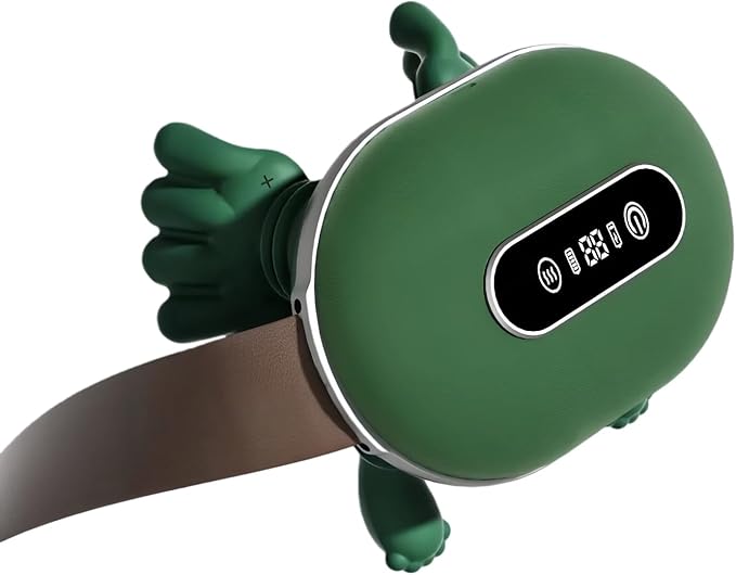SALAN Heat Therapy Neck and Shoulder Massager Deep Muscle Tissue Massage Bionic Fingers Real Pressure-Sensitive FeedbackPortable Wireless Relax Anytime and Anywhere (Green)