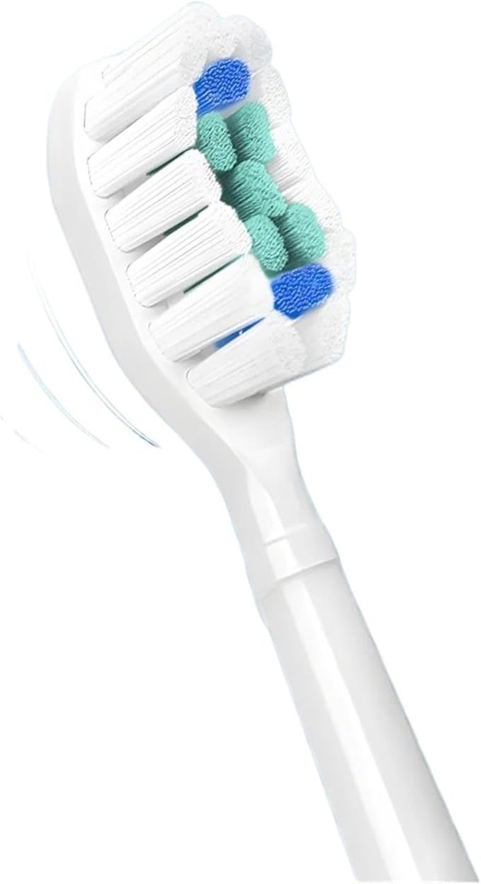 Compatible for Philips Sonicare Toothbrush Heads 4/8/12/20 PCS Replacement Bristle Heads(White-4 Pcs)