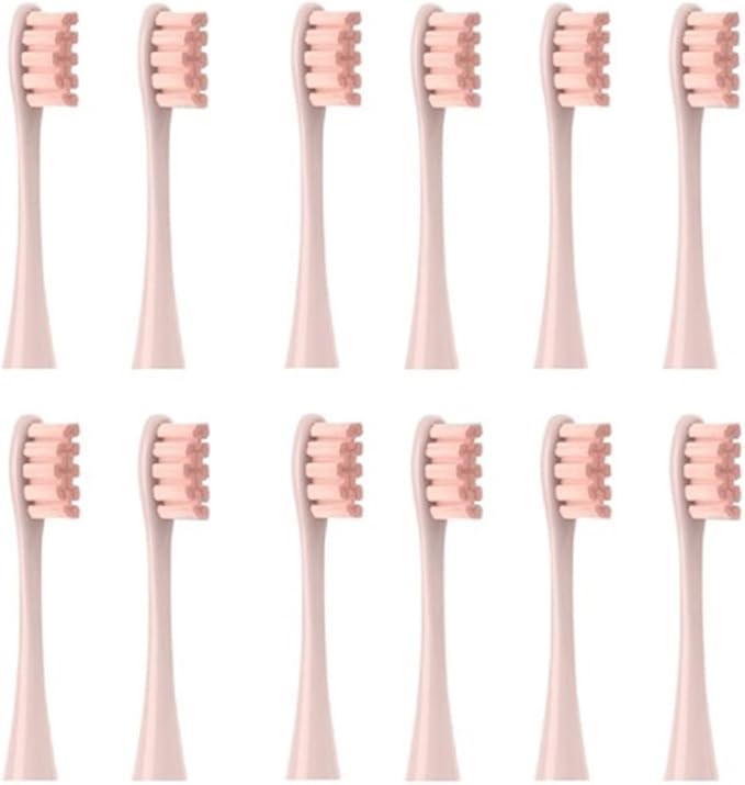 12PCS Replacement Tooth Brush HeadsCompatible for Oclean X/X PRO/ Z1/ F1/ One/Air 2 /SE Soft Toothbrush Cleaning(12pcs Pink)
