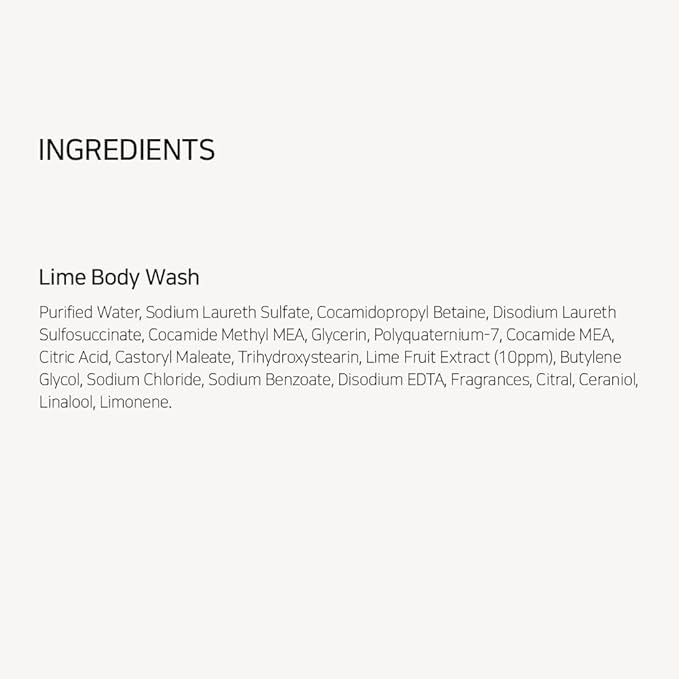 Natural Body Wash 42.3 fl oz 1.2 kg (Lime)