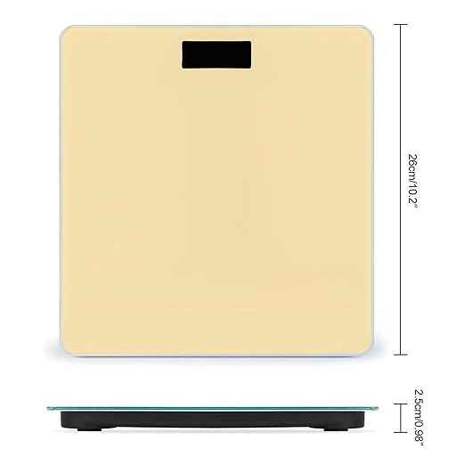 Women's Fashion Automatic Switch Digital Bathroom Weighing Scale Smart Scale Yellow