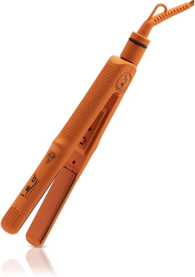 ISO Beauty ISOTSTORANGE-208T Turbo Silk 1' Titanium-Plated Single Pass Flat Iron - Orange