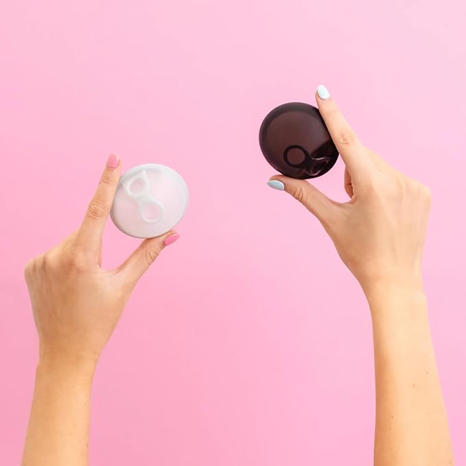 Hello Period Menstrual Disc | Award Winning Reusable Soft Flexible Period Disc | Capacity of 10 Tampons | Double Loop Tab for Easy Removal Leak Proof Alternative to Pads &amp Tampons (Black)