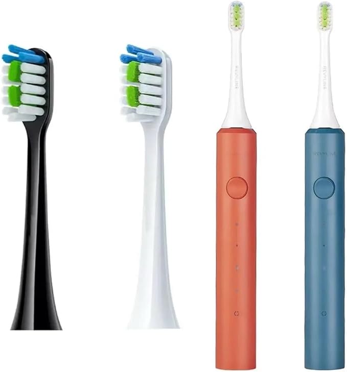 16pcs Replacement Toothbrush Heads Compatible for Revyline RL040 Teens/RL040 infly t03s Accessories(16PCS Black)