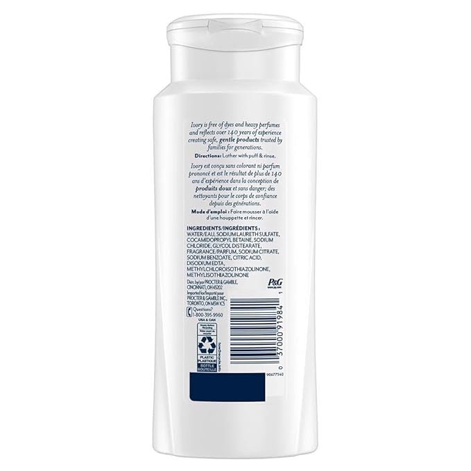 Ivory Scented Body Wash Aloe 21 oz (Pack of 4)