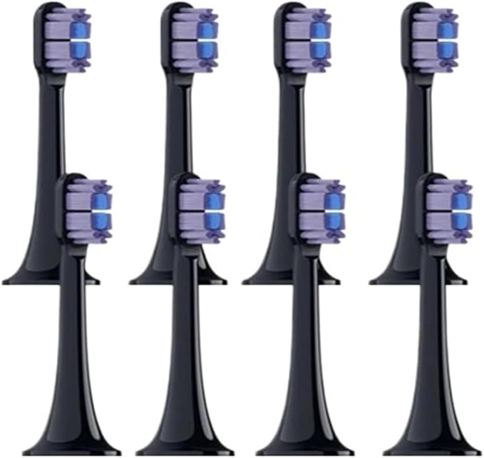 4/8PCS Replacement Brush Heads Compatible for MIJIA T700 Sonic Electric Toothbrush Bristle with Caps Sealed Pack(8 PCS White)