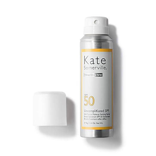 Kate Somerville UncompliKated SPF – SPF 50 Face Sunscreen and Soft Focus Makeup Setting Spray Daily Use Sun Protection with Matte Finish 3.4 Fl Oz