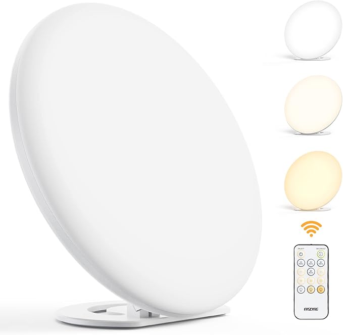 Light Lamp 13000 Lux UV-Free LED Light with 5 Brightness Levels/3 Color Temperature/4 Timer Remote Control Daylight Lamp with Memory Function for Home Office