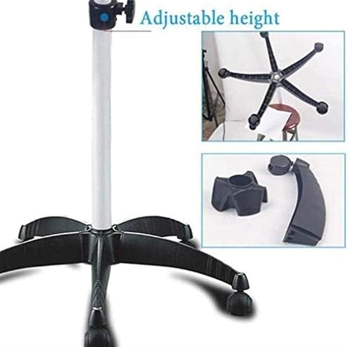 680w Adjustable Orbiting Hair Dryer Stand Up Rolling Wheels Salon Hair Color Processor Accelerator Professional for Home Salon Hair Dyeing Perming Equipment(B)