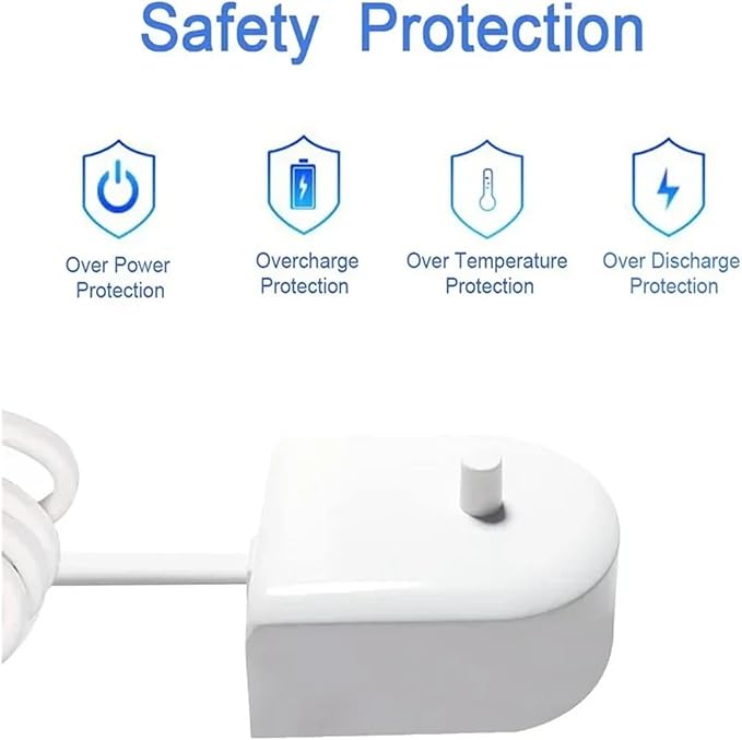 HX6100 Electric Toothbrush Charger Compatible For Philips Toothbrush HX8111 HX8141 HX8140 HX8211 HX8281 Portable Travel Charger(E Plug)