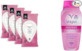 Summer's Eve Simply Sensitive Feminine Wipes 32 Count (4 Pack) &amp Vagisil Feminine Wash Odor Block 12 oz (1 Pack)
