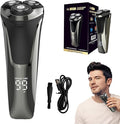 Snapbuy Electric Razor for Men Snapbuy Electric Razor Pro of Father 4D Floating Head Rotary Shaver2025 New Electri c Shaver with LCD Display &amp Quiet Motor IPX7 Waterproof (Black)