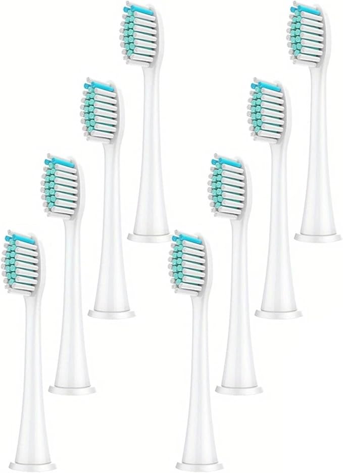 4/8pcs Replacement Toothbrush Heads Compatible with 4100 6500 6100 7500 5300 11(White 8pc)