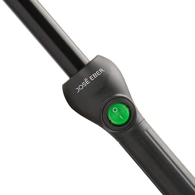 Jose Eber: Clipless Curling Iron .75 (19mm) - Black - Professional Tourmaline Ceramic Barrel Wand Styling Tool Ion Technology Heat Resistant Glove