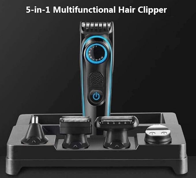 Electric Razor for Men 6 in 1 Rechargeable Waterproof IPX7 Electric Shaver Electric Shaver with Precision Trimmer Hair ClippersRechargeable Wet &amp Dry Shaver with Easy Clean