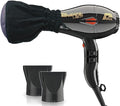 Parlux Advance Light Black Ionic &amp Ceramic + M Hair Designs Metal Mesh Diffuser (Bundle) – Lightweight Fast-Drying Frizz-Control Blow Dryer for Salon-Quality Styling