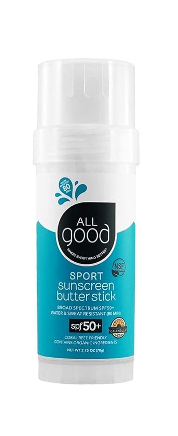 All Good Sport Mineral Sunscreen Combo Pack - SPF 50 Butter Stick SPF 30 Lotion &amp Spray - Coral Reef Safe - Zinc Oxide