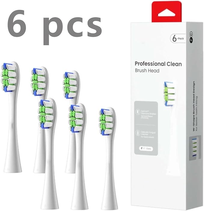 6 Pcs Replacement Brush Heads Compatible for Flow/X PRO Elite/X /F1/Z1/One/ Air2 Sonic Electric Toothbrush Nozzles