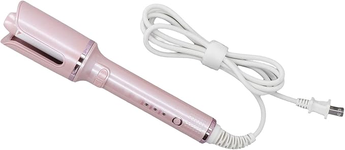 Hair Curling Iron Negative Ion Hair Curler with Dual Ion Generator 3 Temperature Settings Wand Curler for Women Pink Color 54W
