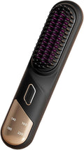 Compact Straightening Comb Fast Heating Layer Technology Damage Perfect for Travel Sleek Hair Straightener Brush