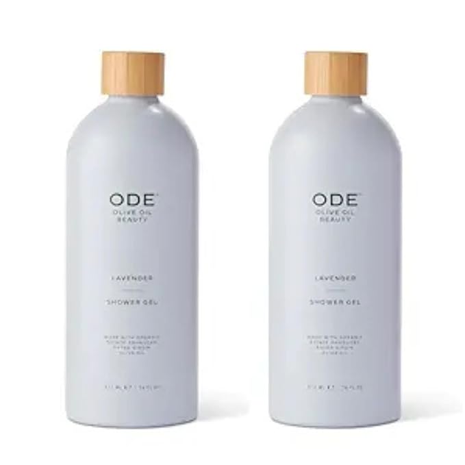 McEvoy Ranch Lavender Shower Gel &amp Bubble Bath (2-pack) by ODE Olive Oil Beauty Foaming Wash Organic Extra Virgin Olive Oil Hydrate While You Cleanse California Made