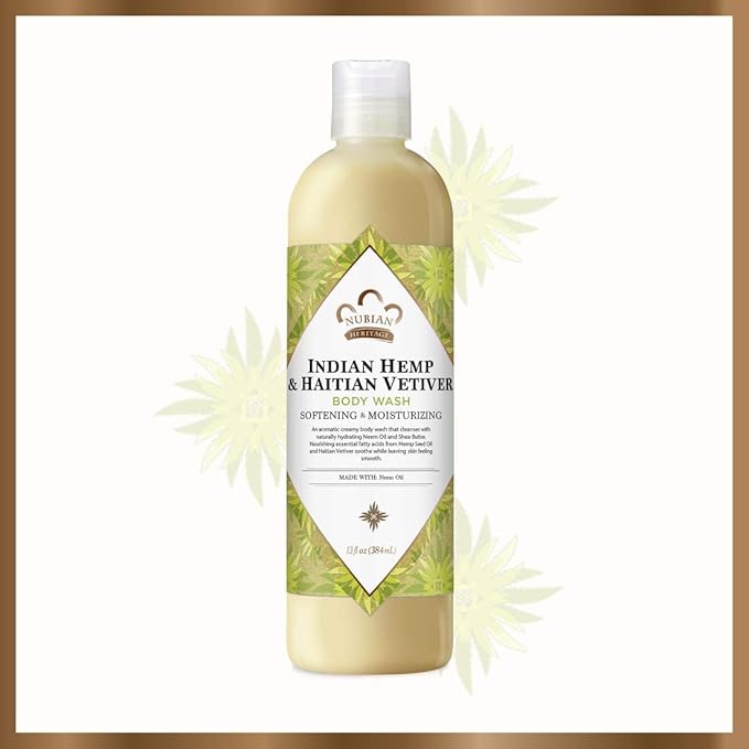 Nubian Heritage Body Wash Indian Hemp &amp Haitian Vetiver 13 Fz