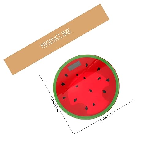 NOLITOY Digital Watermelon Body Weight Scale Precision Tempered Glass Bathroom Scale Mini Portable Fitness Management for Travel and Home Use