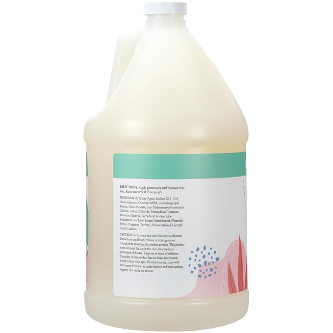 Ginger Lily Farms Botanicals Nourishing Body Wash Eucalyptus Tranquility 100% Vegan &amp Cruelty-Free 1 Gallon (Pack of 4)
