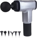 Hand-Held Electric Fascia Massage Gun Portable Fitness Equipment High-Frequency Deep Massager Can Relieve Muscle Soreness Equipped with 6 Replaceable Massage HeadsB