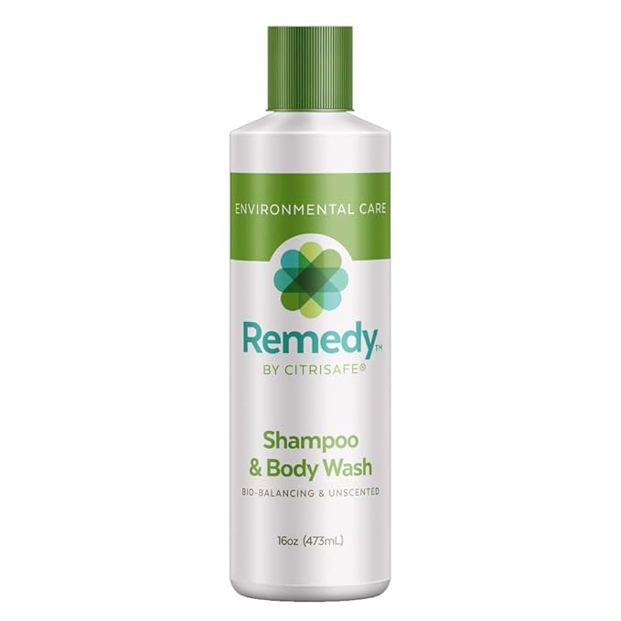 Remedy Bio-Balancing Shampoo &amp Body Wash - Body Wash and Clarifying Shampoo For Build Up - Fragrance Free - 16 oz.