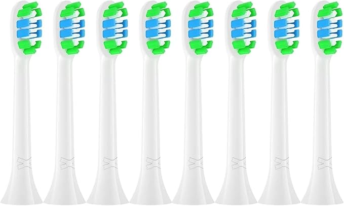 4/8pcs Replacement Toothbrush Heads Compatible with Soft Electric Brush Head(8PCS Green)