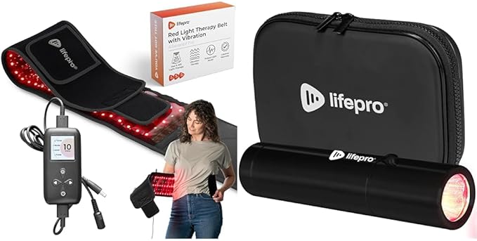 Lifepro Red Light Therapy Belt and Portable Infrared &amp Red Light Therapy Torch for Body Pain Relief and Healthy Routine