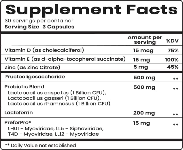 Vitaliboost Soaking Wet - Probiotic for Total Vaginal Health &amp Increased Wetness - 90 Capsules (1 Month Supply)