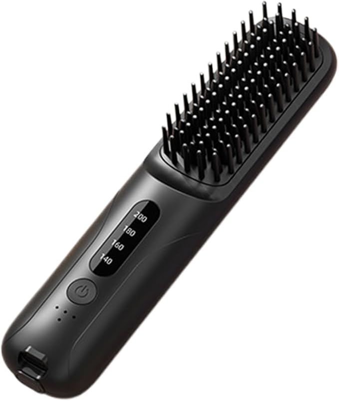 Cordless Hair Straightener Brush - Rechargeable Hair Styling Tool | Travel Straightener Brush - for Home Apartment Salon Travel Business Trips Women Men