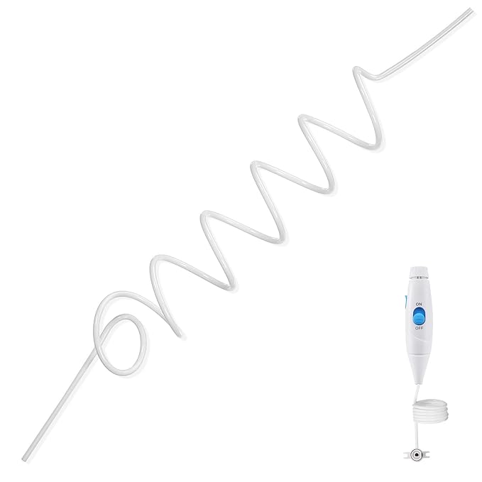 Dental Irrigators Hose Replacement Compatible with Waterpik Water Flosser Wp-100 Wp-660 Water Flossing Hose Tubing for Precise Tooth Cleaning and Easy Installation